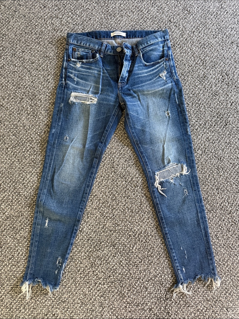 Moussy Distressed Blue Women's Skinny Jeans